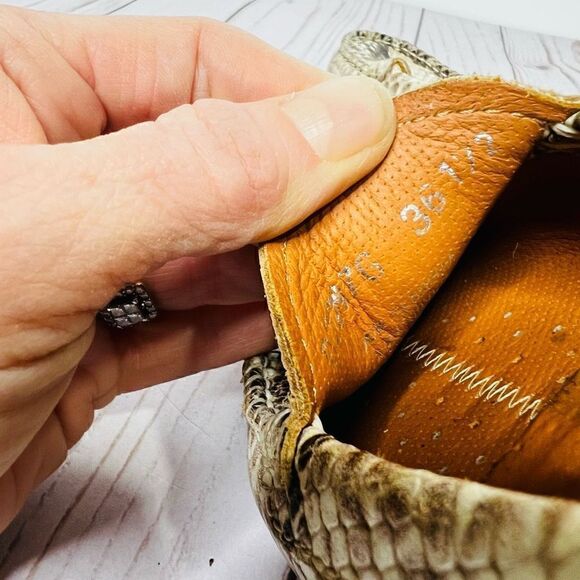 GEOX Respira Snakeskin Leather Loafers - Picture 4 of 10